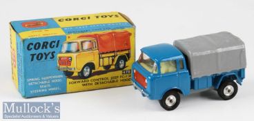 Corgi Toys Diecast 470 Forward Control Jeep FC-150 with Detachable Hood in blue with grey hood,
