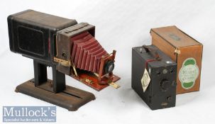 Butcher’s Electric Photo-Lantern c1920s in mahogany together with a Zeiss Ikon enlarger and