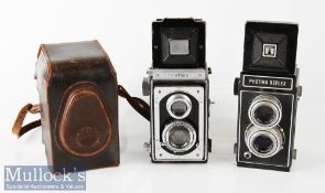 Zeiss Ikoflex TLR camera compur rapid Zeiss/Tessar 1:3,5 f=75mm in leather case plus Photina