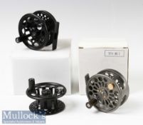 Unused TFO Mk I 3” fly reel disc drag, counter balance weight, together with a Ron Thompson Hyper-