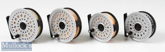 4x Ryobi super light magnesium fly reels including 2x 355MG light magnesium reels and 2x 255MG