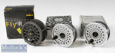 3x Unused Daiwa fly reels to include 3 ½” Strike Force fly reel, and 2x SF 708 7-8-9 weight 3 3/8”