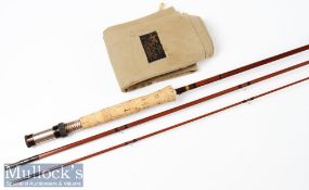 Split cane Fly Rod: J S Sharpe Makers Aberdeen “The Aberdeen” impregnated split cane trout fly rod -