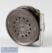 Hardy Bros Alnwick 3 1/8” Dup Mk II perfect alloy with curved lettering to centre, with single pin