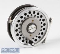 Hardy Bros England Marquis #8/9 multiplier alloy fly reel with alloy foot, black handle, quick