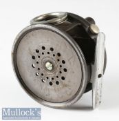 Hardy Bros England 3 ¾” Dup Mk II perfect alloy salmon fly reel wide drum with pivoting line