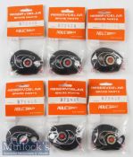 Abu Ambassadeur Mag I & Mag II Black Side Plates (6) part 975426 in original packaging