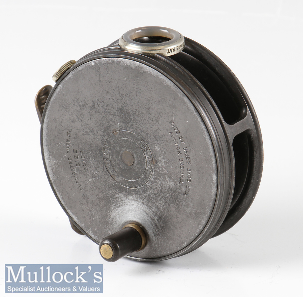 Hardy Bros England 3 3/8” Dup MK II perfect trout alloy fly reel with agate line guide, rim - Image 2 of 2