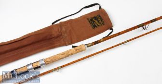 Split Cane Salmon Spinning Rod: James Aspindale, Redditch Dalesman Series “The Speydale Deluxe”