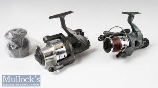 Shakespeare Summit 2470-071 spinning reel and spare spool together with a Fladen 40 spinning reel