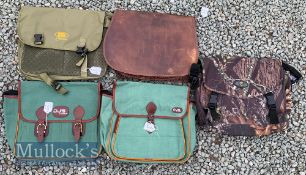 Various fishing and hunting tackle bags to include 2x DJS tackle canvas bags a Linea Effe tackle