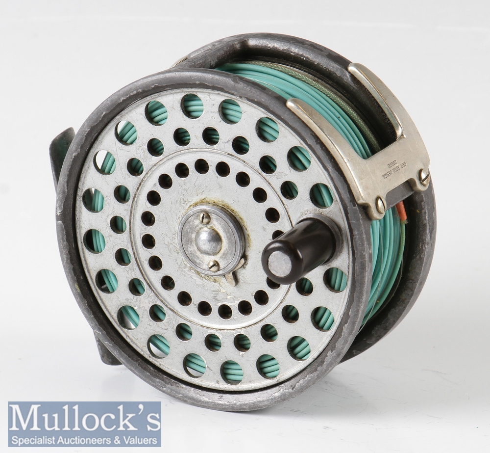 Hardy Bros England 3 3/8” Zenith wide drum alloy fly reel with smooth alloy foot, two screw heavy - Image 2 of 3