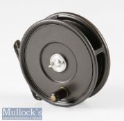Hardy Bros England 3 3/8” Uniqua alloy trout fly reel with ribbed brass foot, two screw quick