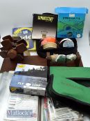 Wooden Line Feeder and Line Selection – unnamed with fixed reel mount for winding, with a