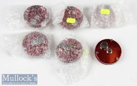 Abu Ambassadeur Red Colour Side Plates (6) 7000 size, part 1084265 in packaging