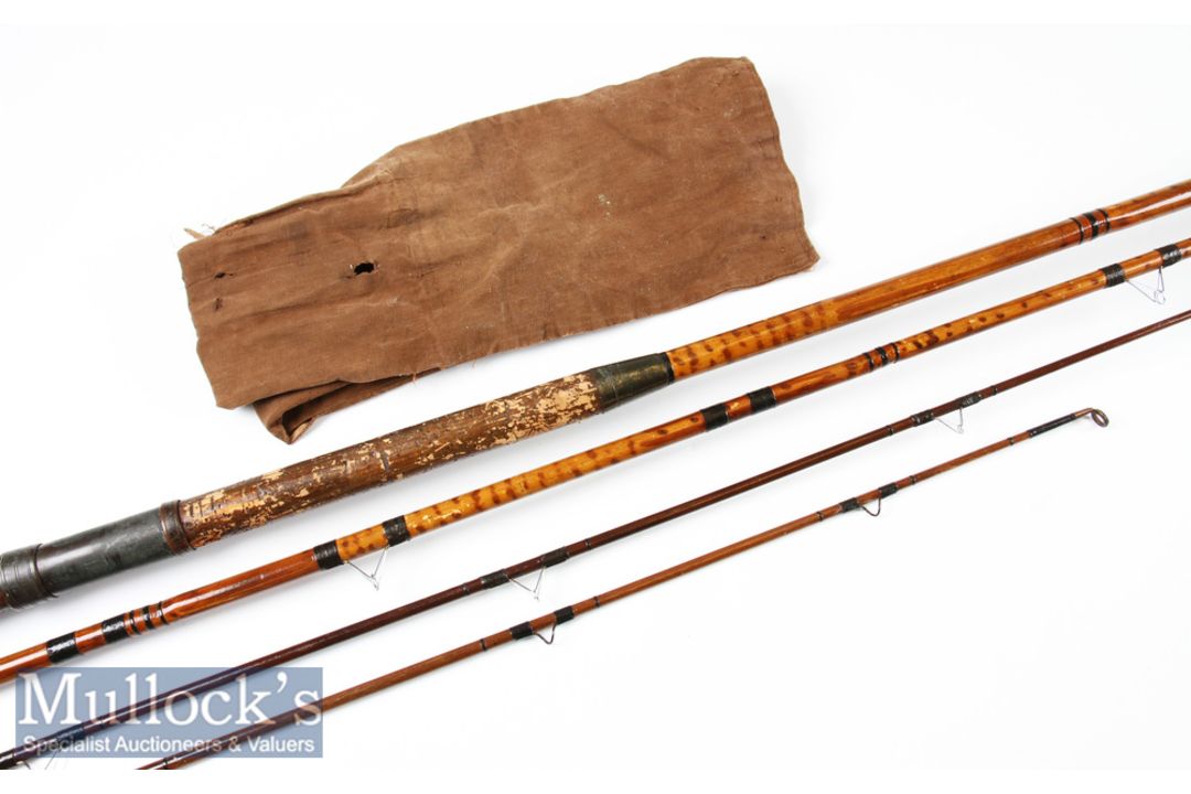 Early Float Rod: J Bernard & Son St James Street, London whole cane and greenheart Coarse Rod 11ft - Image 1 of 2