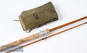 Richard Walker Split Cane Coarse Rod: B James, England “Richard Walker Mk. IV” 10’2” with amber