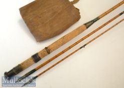 Early Split Cane Trout fly Rod: Hardy Bros Makers Alnwick Serial No. 32374 - 9ft 2in 3pc with