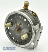 J J S Walker Bampton 4” The Utility alloy casting reel with twin handle, smooth alloy foot, for