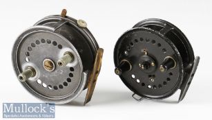 2x S Allcock & Co ‘Easicast’ casting reels to include a 1930s example with maker’s Stag Logo, rim