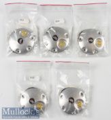 Abu Ambassadeur Silver Colour Side Plates (5) 4000/5000/6000 size, part 20502 in packaging