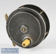 Army & Navy 4 ½” Hercules Style Salmon Fly Reel aluminium construction with ivorine handle,