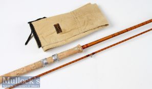 Avon Split Cane Coarse Rod: B James & Son London, England “Richard Walker MK. IV Avon” - 10ft 2in