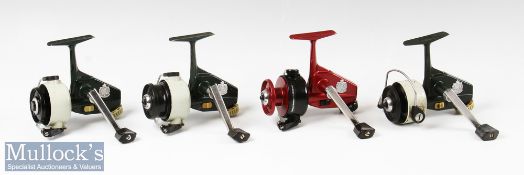 ABU Cardinal 44 fixed spool reels with a Cardinal express model marked 740200 another marked 17100