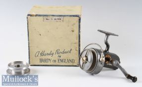 Hardy Bros Alnwick Altex No 2 Mk V with spare spool, left hand wind, folding handle, Brit Pat end