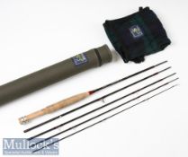 Fine Brook Travel Fly Rod: Daiwa Made in Scotland Alltmor-S Carbon fly rod- 7ft 6in 5pc line 3/4# -