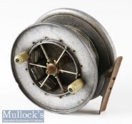 Allcocks Aerial 4” the Popular alloy centre pin reel maker’s stag logo to back plate, on/off