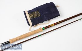 Fly Rod: Hardy The ESk Fibalite fly rod – 10ft 2pc brown blank, whipped green, tipped red, lightly