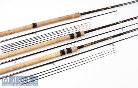 3x Dam Carbon Ledger Rods – DAM “Ian Heaps” signature “QuickStick Leger 2544-300” 10ft 2pc fitted