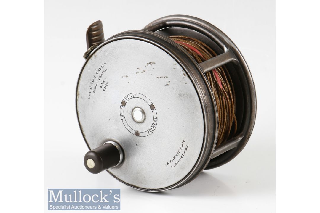 Hardy Bros England 4 ¼” Dup Mk II perfect alloy salmon fly reel broken check spring, stamped O.K - Image 2 of 2