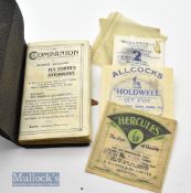 Alfred Ronalds leather fly wallet with leather strap (fragile) internally with leaves of Fly