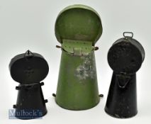 3x Early Gentle Chutes Accessories – incl a black Japanned chute with folding front ventilated lid