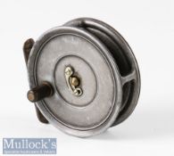 Hardy Bros Alnwick 3 1/8” Uniqua Dup Mk II alloy fly reel stamped W S (Wilf Sinton) internally, with