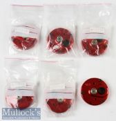 Abu Ambassadeur Red Colour Side Plates (6) in 4000/5000/6000 size, part 20256 in packaging