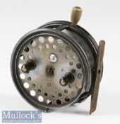 Hardy Bros Alnwick The Silex No.2 alloy 4” bait casting reel c1920s – stamped pat No. 2206 -