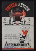 1946/47 Manchester United v Brentford match programme 7 December 1946 at Maine Road. Slight tears,