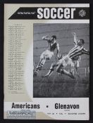 1960 American Soccer League New York Americans v Glenavon (N.Ireland) 26 May at New Jersey. Good.