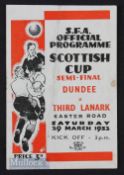 1951/52 Scottish cup semi-final Third Lanark v Dundee at Easter Road. Fair-good.