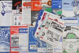 1954/55 Selection of Blackpool away league match programmes to include Sunderland, Aston Villa,