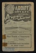 1921/22 first ever match in Division 1 for Cardiff, 27 August 1921, Cardiff City v Tottenham Hotspur