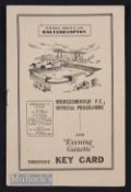 1952/53 Middlesbrough v Wolves match programme. Good.