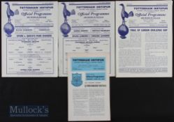 Selection of programmes 1956/57 Tottenham Hotspur v Chelsea (Greaves) SJFC semi-final 18 March 1957,