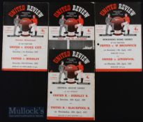 1952/53 Manchester Utd home match programmes v Sunderland, Sheffield Wednesday, Charlton Athletic (