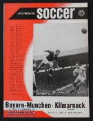 1960 American Soccer League Bayern Munich v Kilmarnock 25 May in New York. Good.