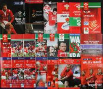 Wales Home Rugby Programmes 1991-2008 (21): ‘Doublers’ from previous six lots: Five/Six Nations,