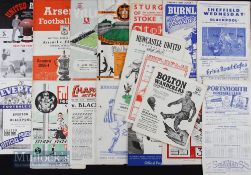 1950/51 Selection of Blackpool away league match programmes to include Manchester Utd, Bolton